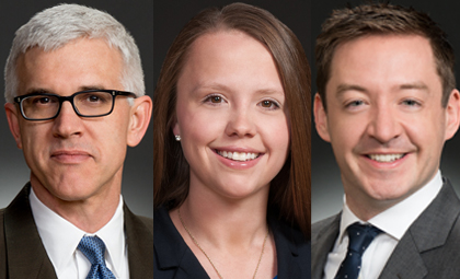 WTO attorneys Andrew Efaw, Ellen Herzog, Kevin Homiak